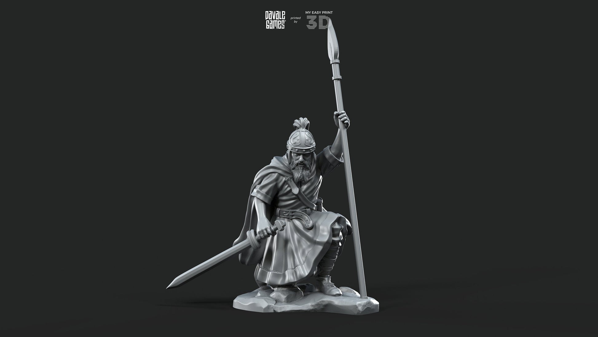 Visigoths King - Foot and Mounted - Davale Games - Historical games - 3D Printed with high quality resin
