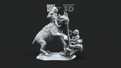 Wolf Riders Tamers - Goblins of the cave - Davale Games - 3D Printed with high quality resin for LOTR/D&D games