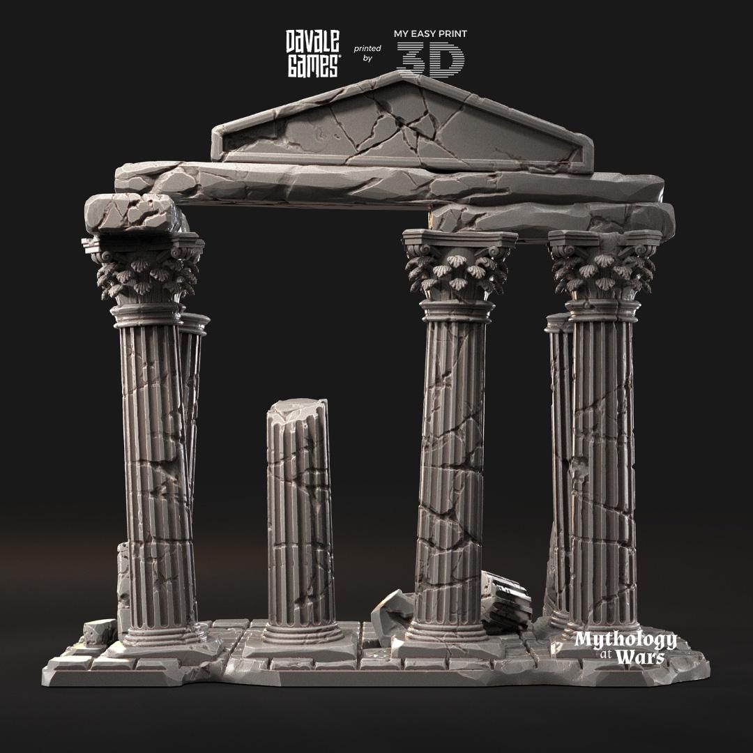 Greek Ruins - Scenery - Davale Games - Wargame / Mythological games - 3D Printed with high quality resin