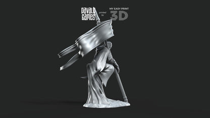 Forest Guardian with Banner - Galanthir Elves - Davale Games - 3D Printed with high quality resin for LOTR/D&D games