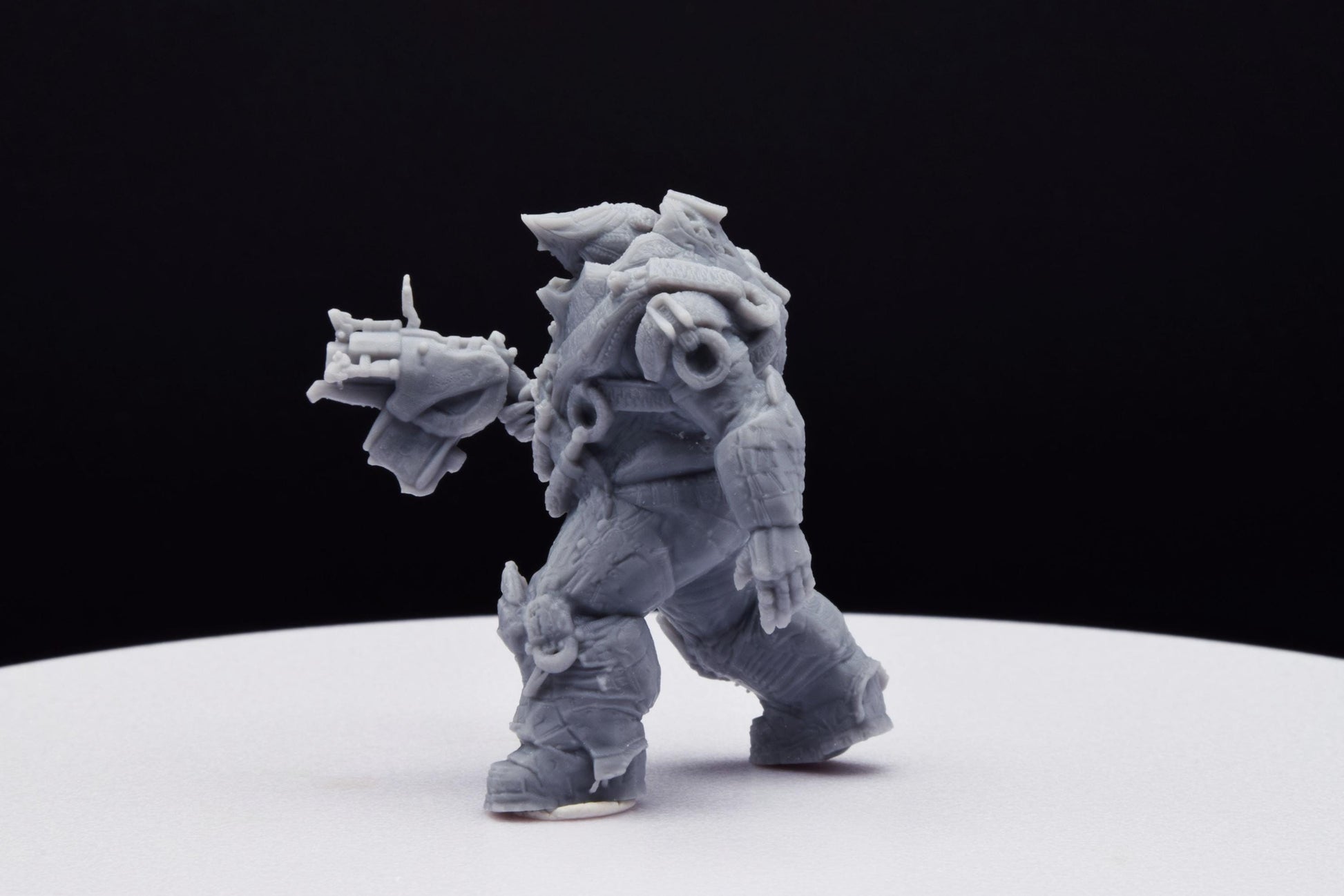 Gears Of War Boomer Savage Ot Miniature - TheSTLSmith - 3D Printed with high quality resin for Skirmish/D&D games