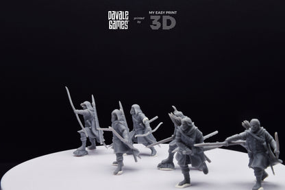 Human North Riders on Foot - Davale Games - 3D Printed with high quality resin for LOTR/D&D games