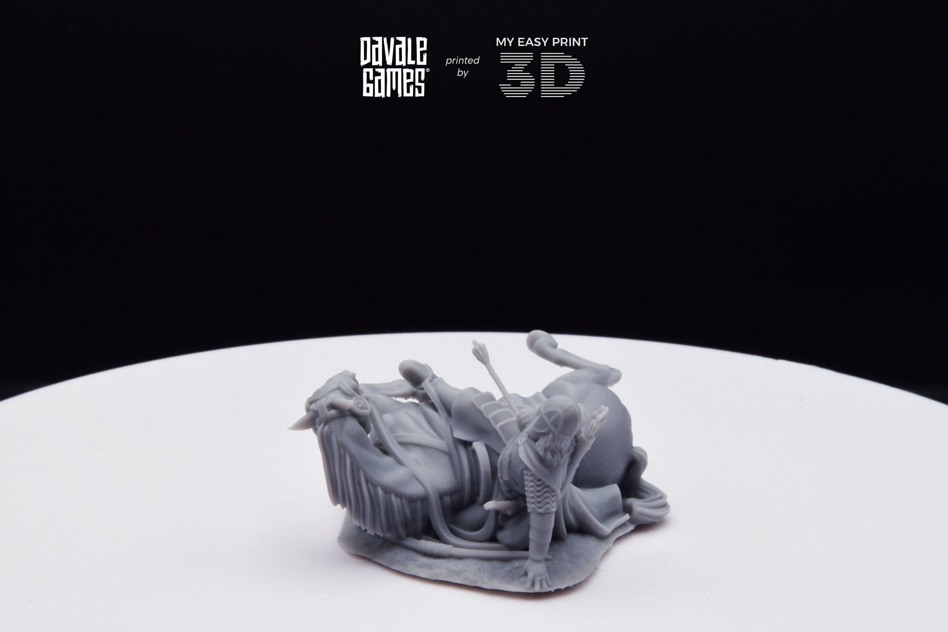 Death West Human on Horse - Mounted - Davale Games - 3D Printed with high quality resin for LOTR/D&D games