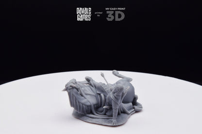 Death West Human on Horse - Mounted - Davale Games - 3D Printed with high quality resin for LOTR/D&D games