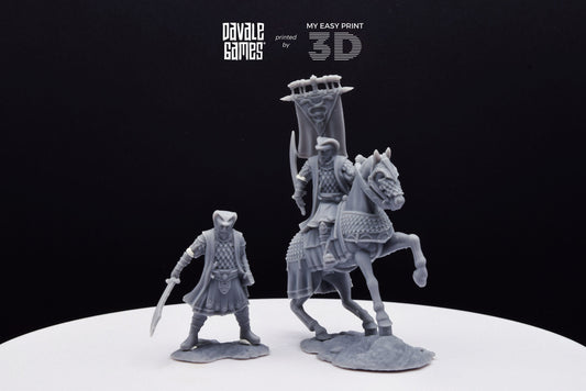 Snake Lord - Foot and Mounted - Davale Games - 3D Printed with high quality resin for LOTR/D&D games