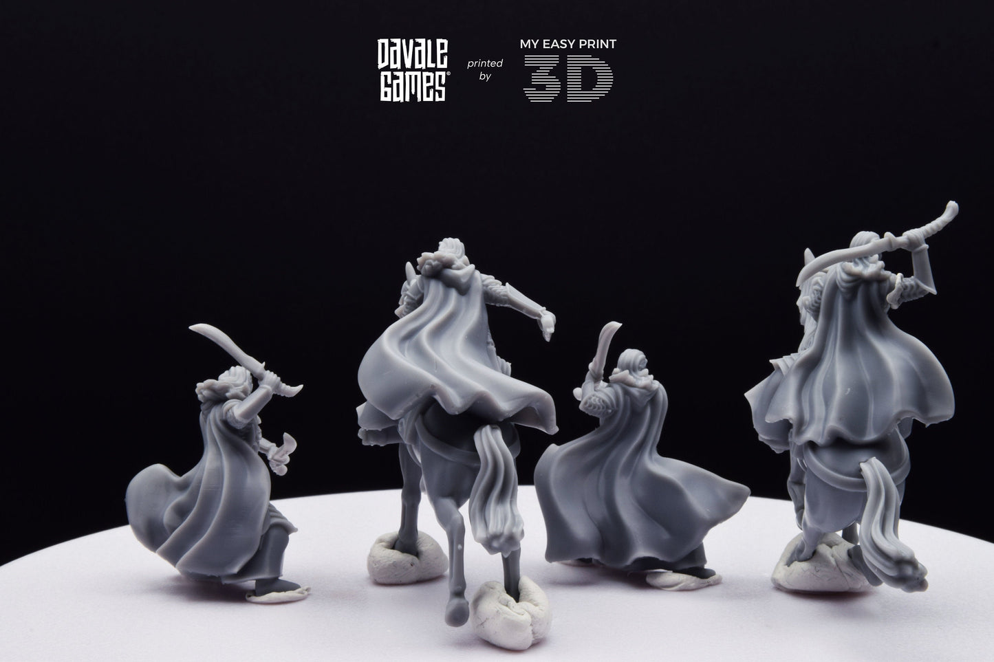 Bloody Elf Brother - Foot and Mounted - Davale Games - 3D Printed with high quality resin for LOTR/D&D games