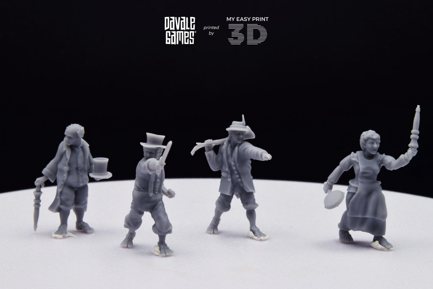Halfmen Oficial - Davale Games - 3D Printed with high quality resin for LOTR/D&D games