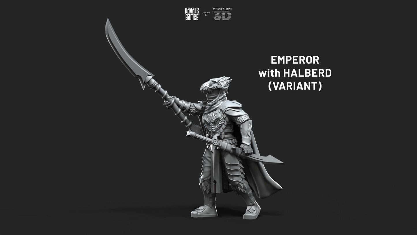Dragon Army King on Palanquin [Ver. B] - Davale Games - 3D Printed with high quality resin for LOTR/D&D games