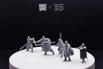 Human North Soldier with Spear and Shield - Davale Games - 3D Printed with high quality resin for LOTR/D&D games
