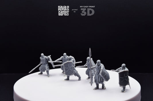 Human North Soldier with Spear and Shield - Davale Games - 3D Printed with high quality resin for LOTR/D&D games