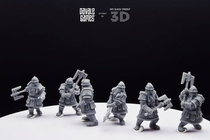 Kalak Guard Dwarf - Davale Games - 3D Printed with high quality resin for LOTR/D&D games