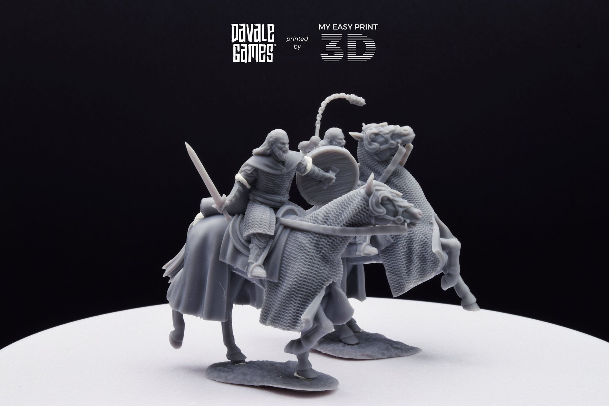 West Humans Hammer Sons Cavalry - Mounted - Davale Games - 3D Printed with high quality resin for LOTR/D&D games