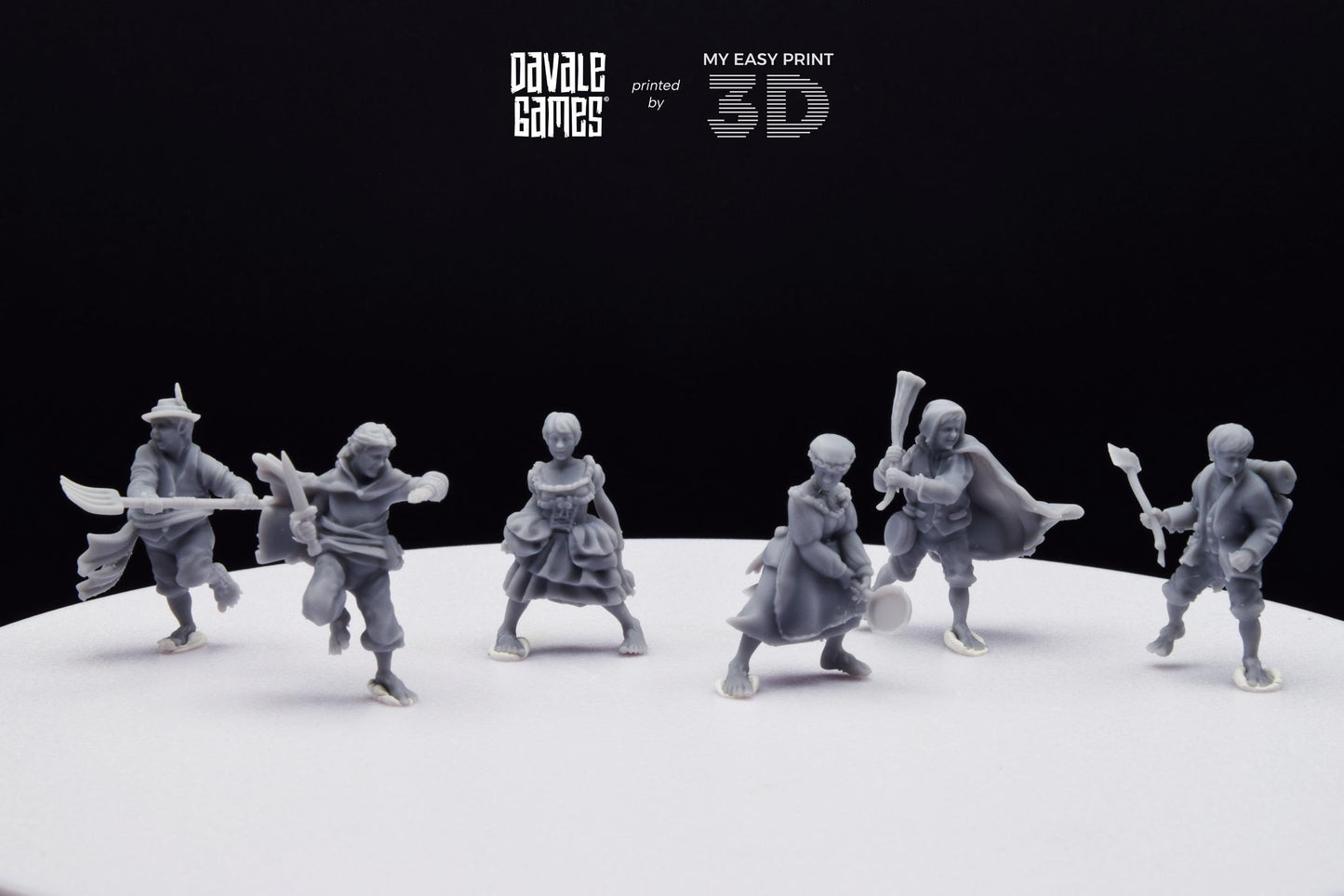 Halfmen - Davale Games - 3D Printed with high quality resin for LOTR/D&D games