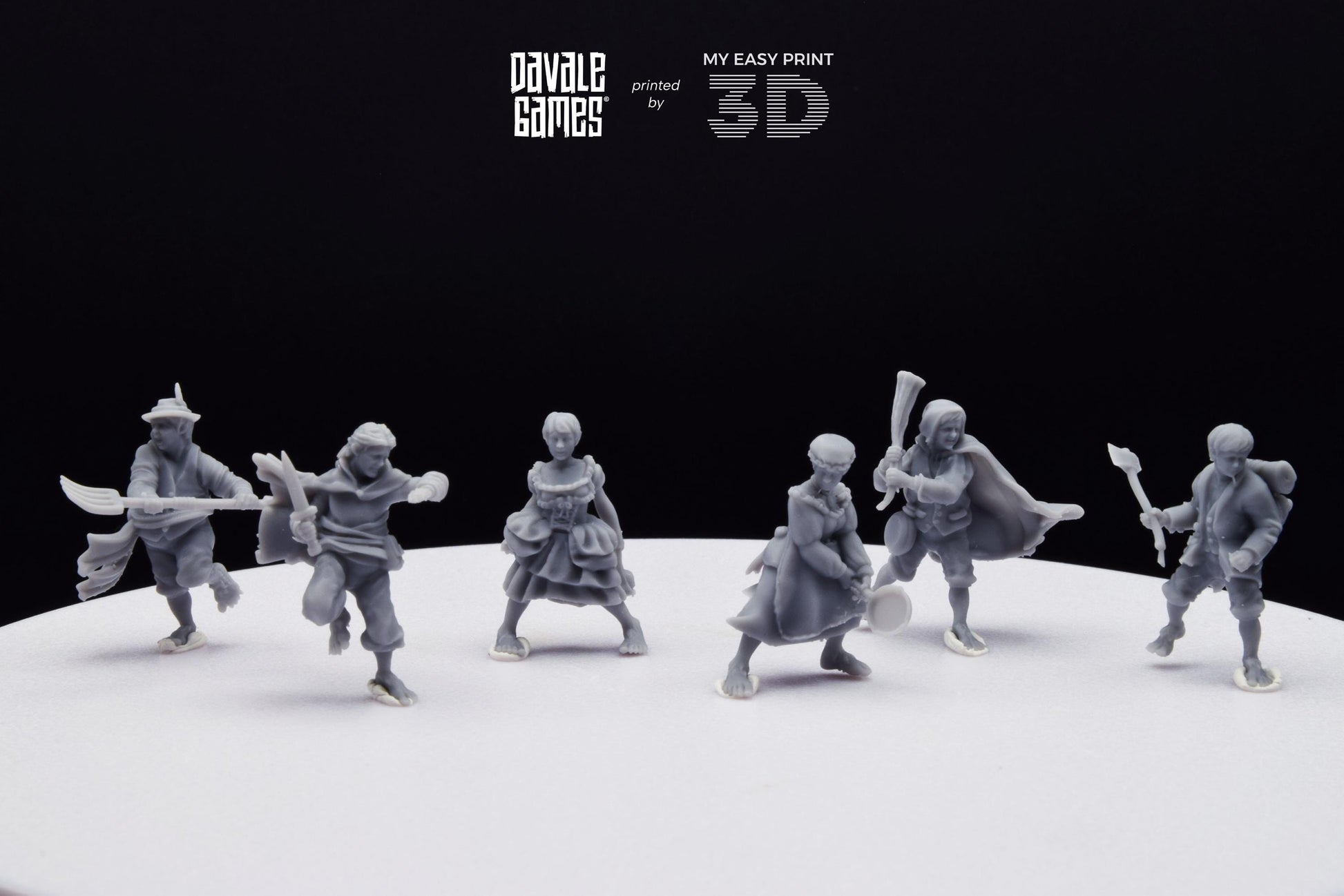 Halfmen - Davale Games - 3D Printed with high quality resin for LOTR/D&D games