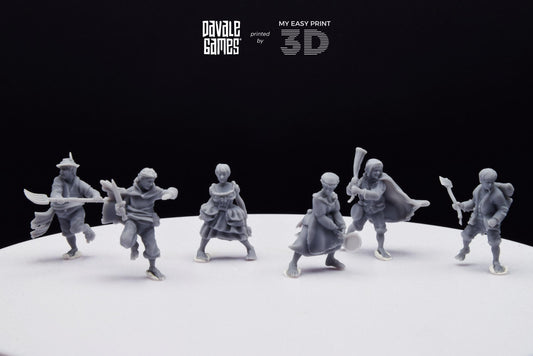 Halfmen - Davale Games - 3D Printed with high quality resin for LOTR/D&D games