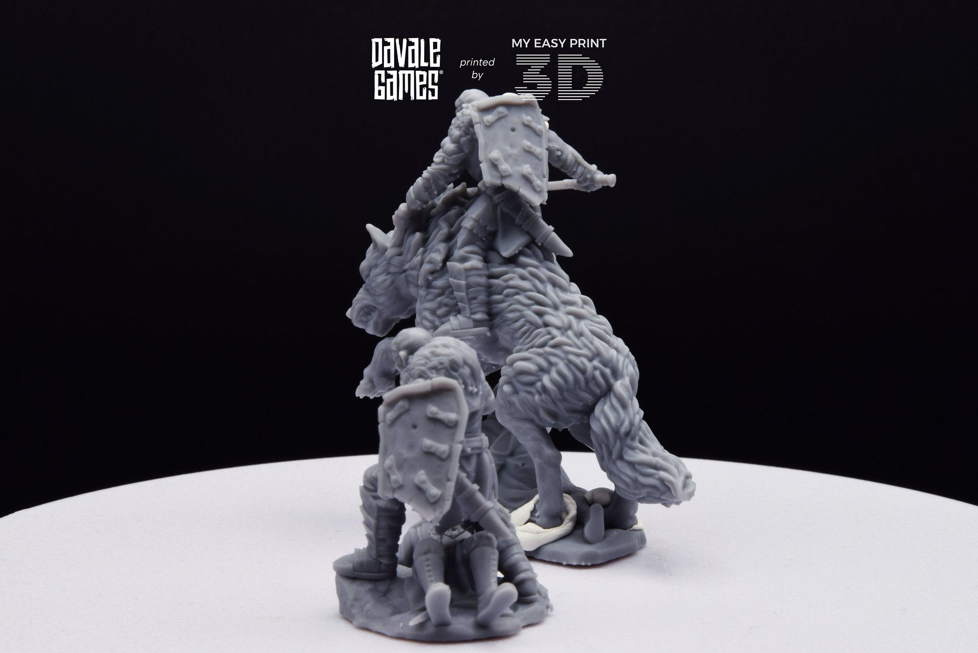 Korvog, Orc Lord Commander - Foot and Mounted - Davale Games - 3D Printed with high quality resin for LOTR/D&D games