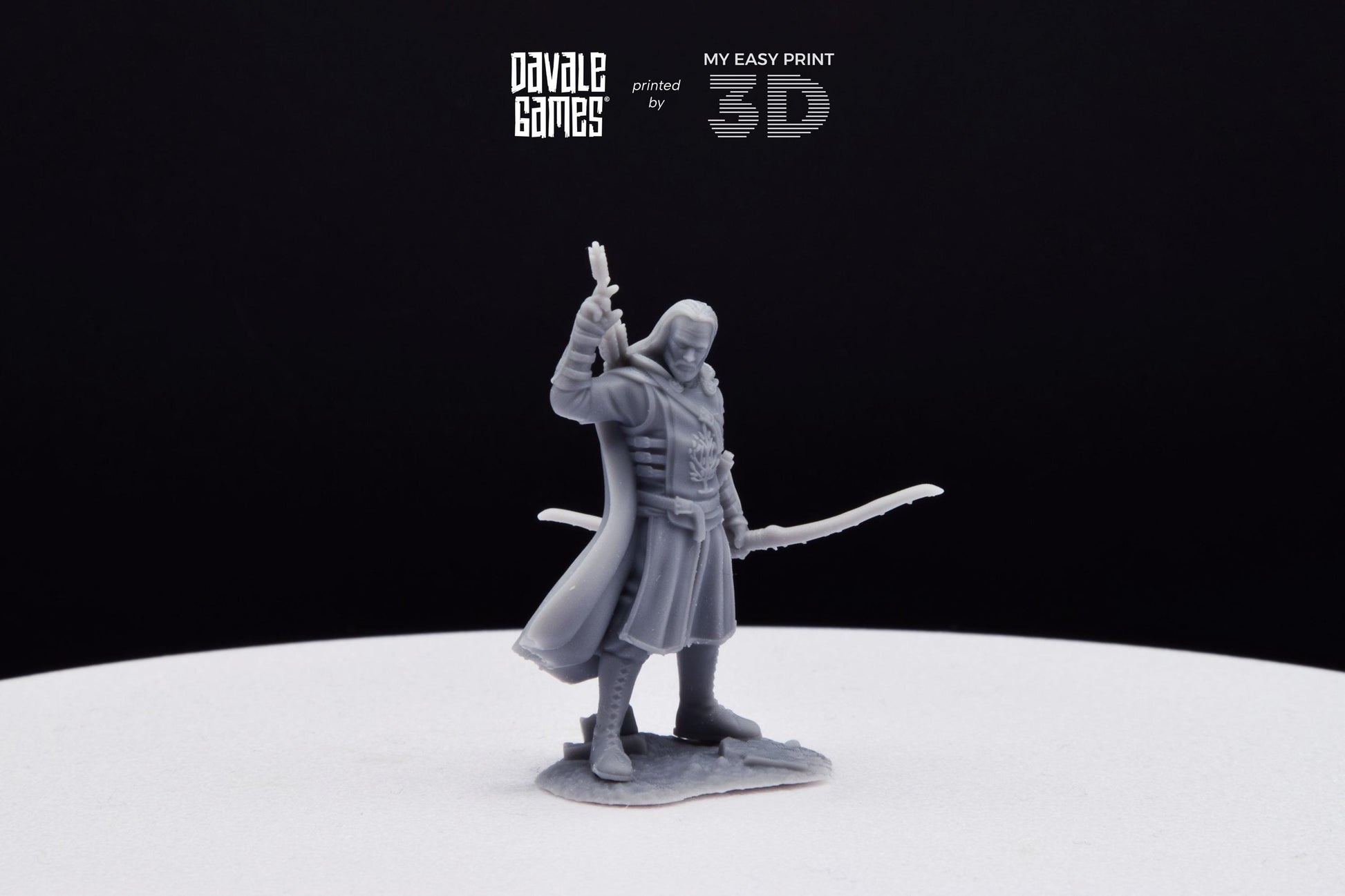 Damord, Captain of Rangers - Grey Castle - Davale Games - 3D Printed with high quality resin for LOTR/D&D games