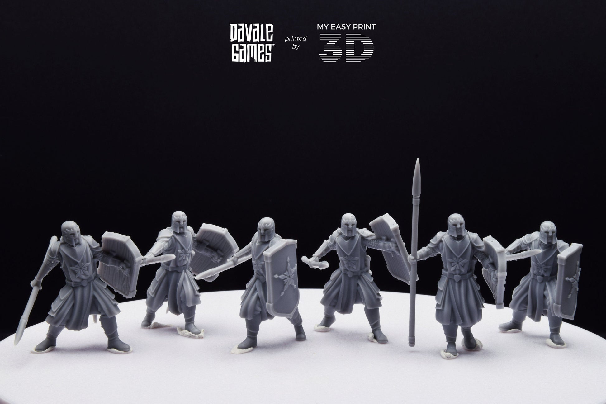 Human North Soldier with Spear and Shield - Davale Games - 3D Printed with high quality resin for LOTR/D&D games
