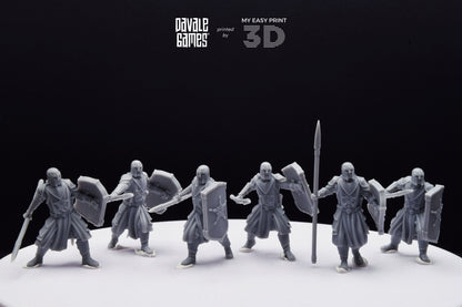 Human North Soldier with Spear and Shield - Davale Games - 3D Printed with high quality resin for LOTR/D&D games