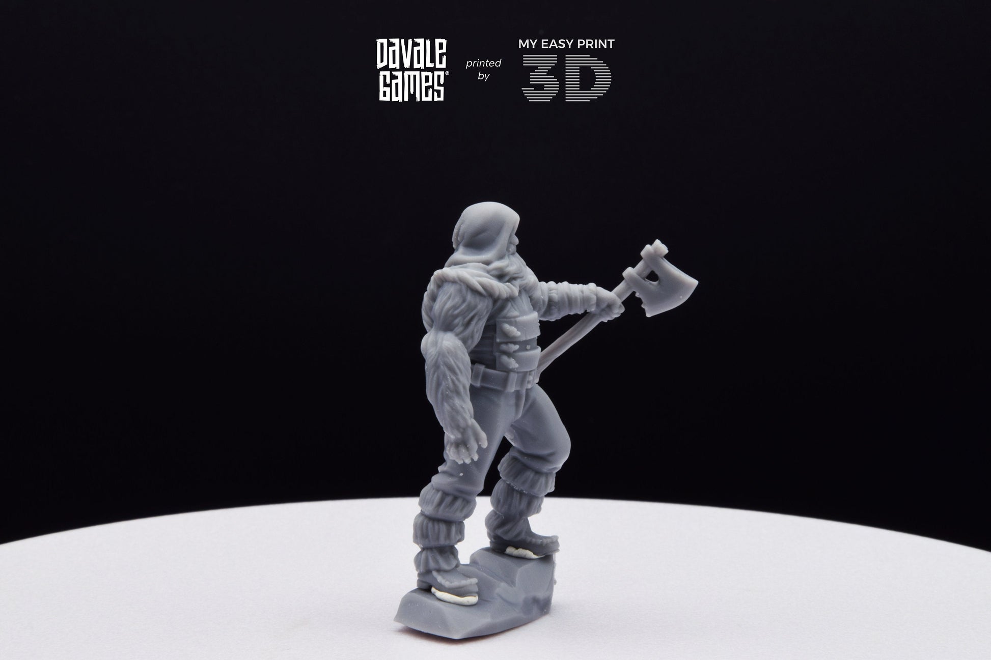 Grudder The Bearman - Davale Games - 3D Printed with high quality resin for LOTR/D&D games