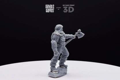 Grudder The Bearman - Davale Games - 3D Printed with high quality resin for LOTR/D&D games