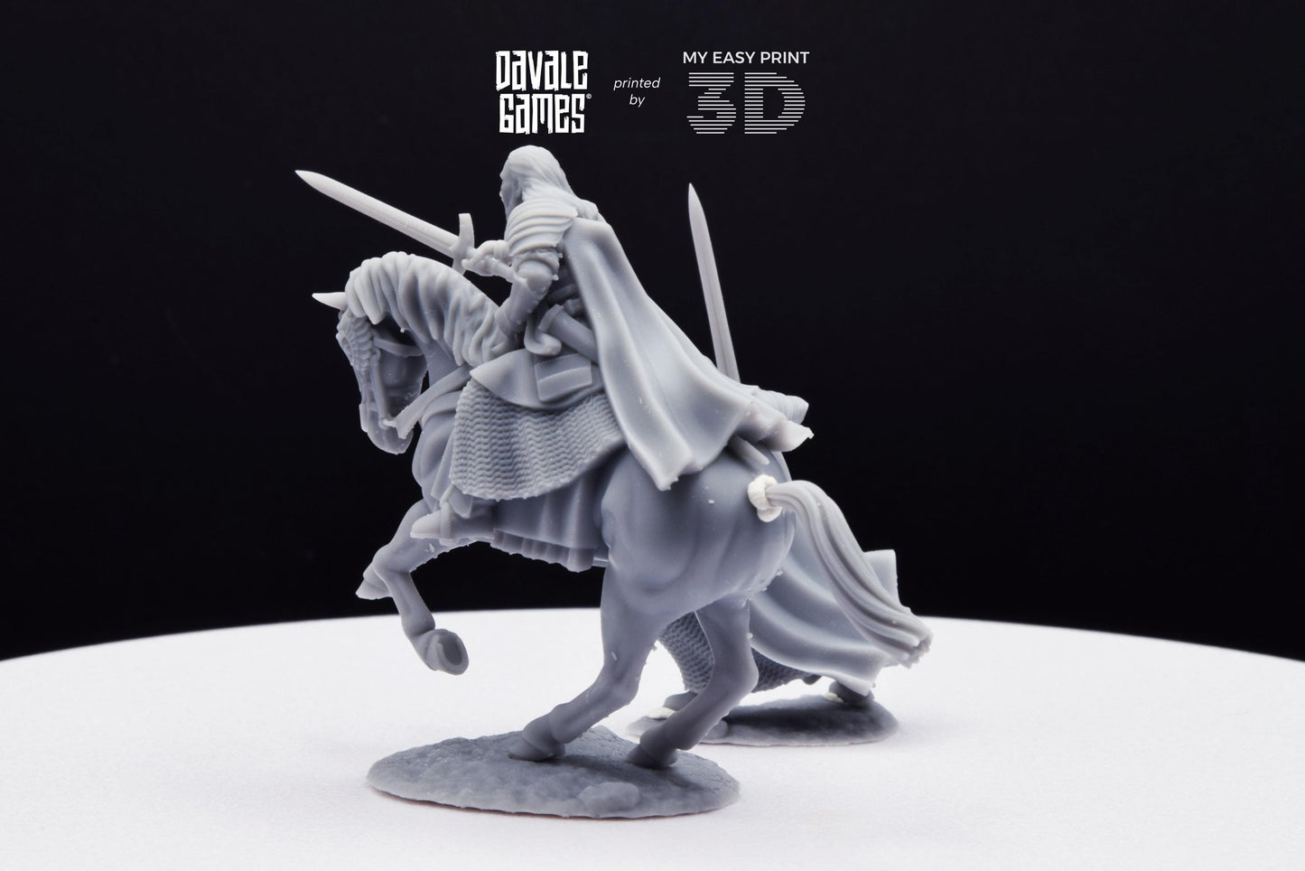 Grey Castle - Harold, The keeper of the keys - Foot and Mounted - Davale Games - 3D Printed with high quality resin for LOTR/D&D games