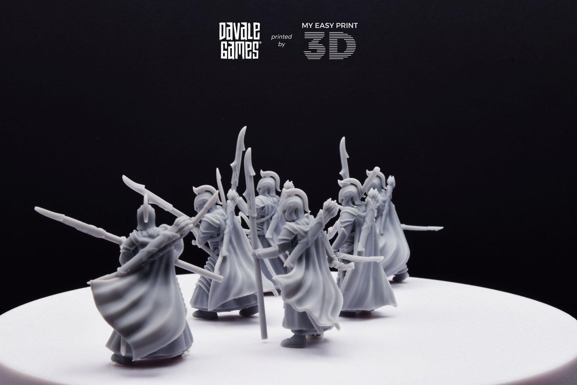 Bloody Elves Warriors with Bow and Spear - Davale Games - 3D Printed with high quality resin for LOTR/D&D games