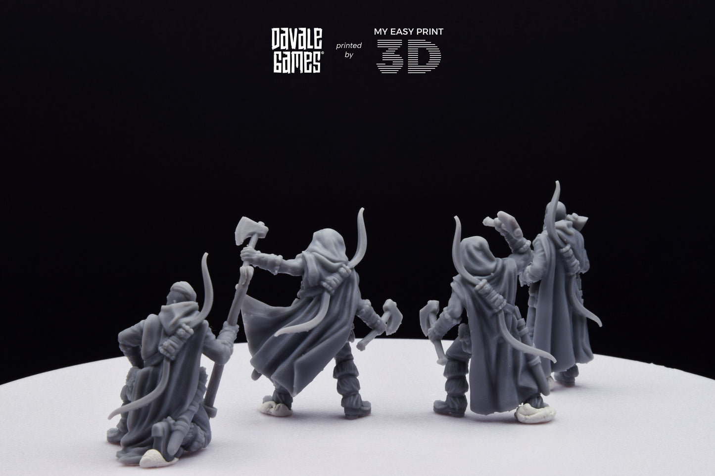 Bearmen on foot New Poses - Davale Games - 3D Printed with high quality resin for LOTR/D&D games