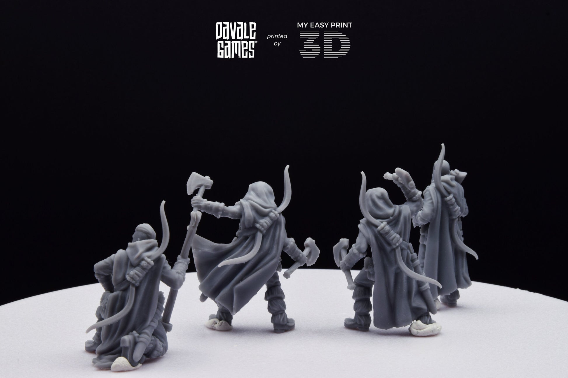Bearmen on foot New Poses - Davale Games - 3D Printed with high quality resin for LOTR/D&D games