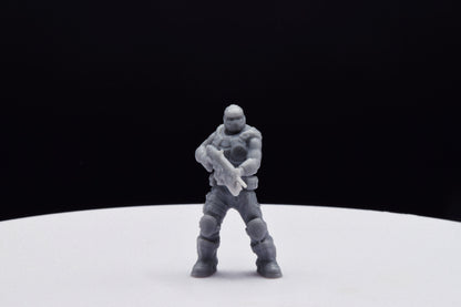 Gears Of War COG Soldier Summer Male Old Miniature - TheSTLSmith - 3D Printed with high quality resin for Skirmish/D&D games