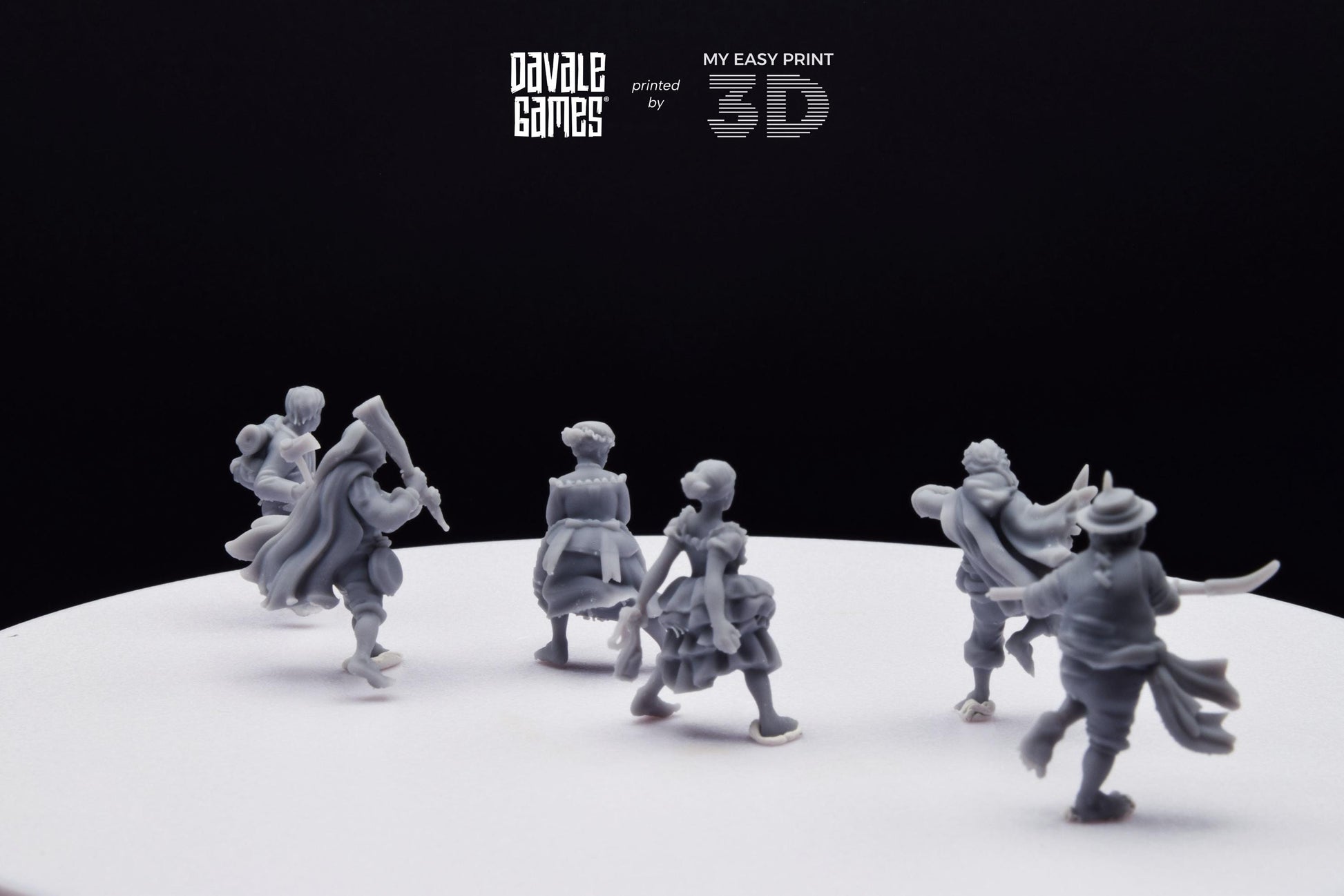 Halfmen - Davale Games - 3D Printed with high quality resin for LOTR/D&D games