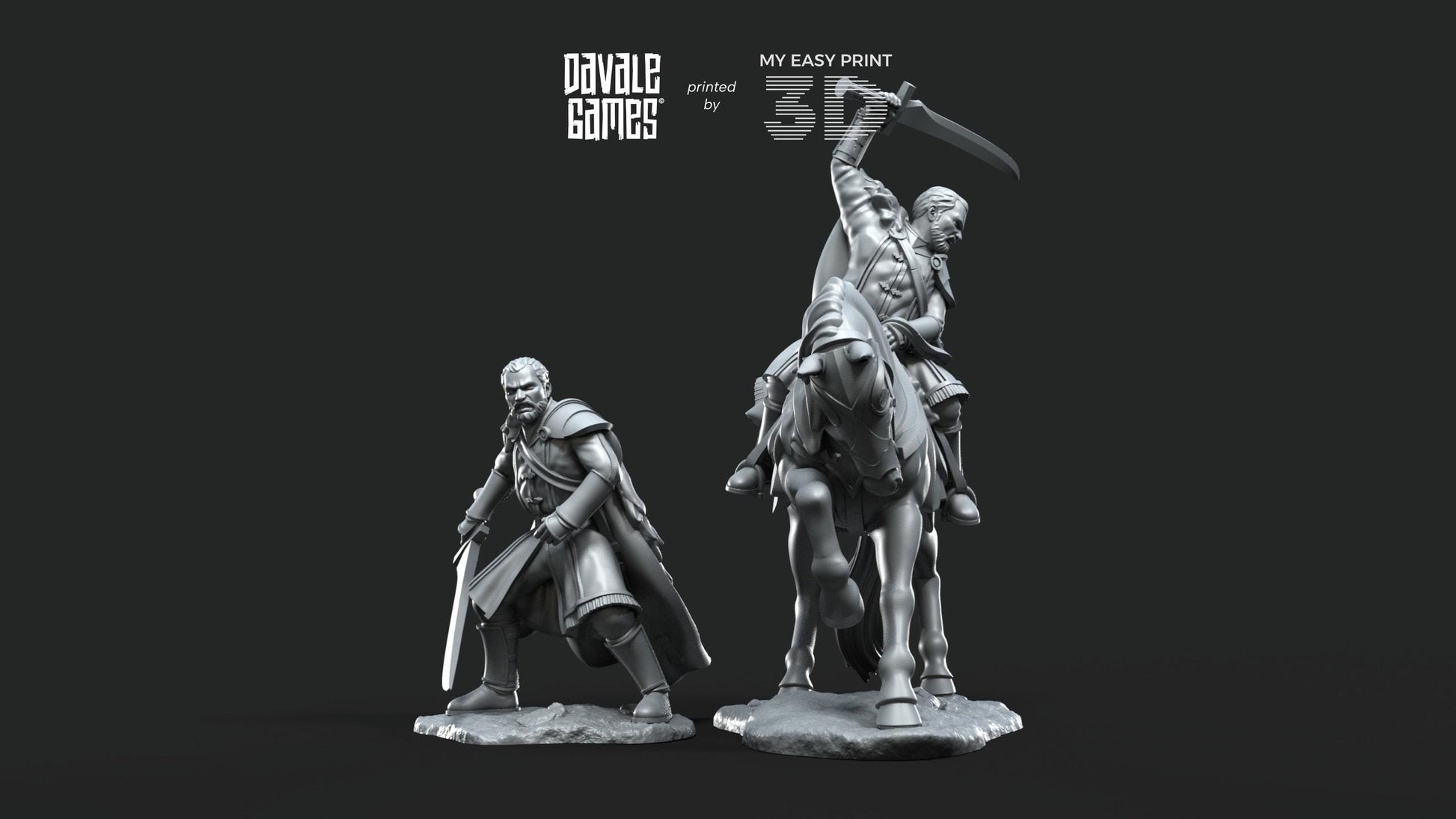 KARR the General - Fellmount Reavers - Foot and Mounted - Davale Games - 3D Printed with high quality resin for LOTR/D&D games