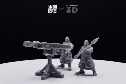 Dwarf Ballista - Davale Games - 3D Printed with high quality resin for LOTR/D&D games