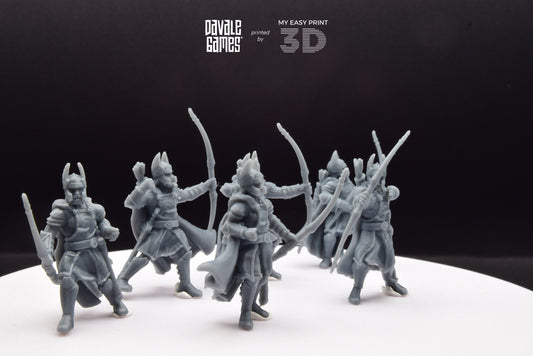 Old High Human Archer - Davale Games - 3D Printed with high quality resin for LOTR/D&D games