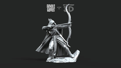 Galanthir Elves Forest Guardians with Bow - Davale Games - 3D Printed with high quality resin for LOTR/D&D games