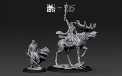 King of the Forest - Foot and Mounted - Davale Games - 3D Printed with high quality resin for LOTR/D&D games