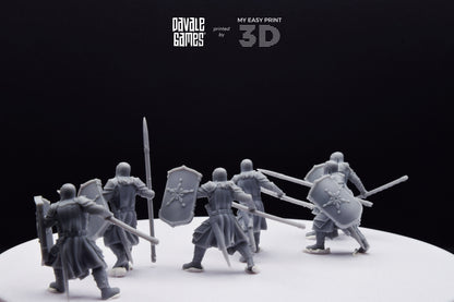 Human North Soldier with Spear and Shield - Davale Games - 3D Printed with high quality resin for LOTR/D&D games