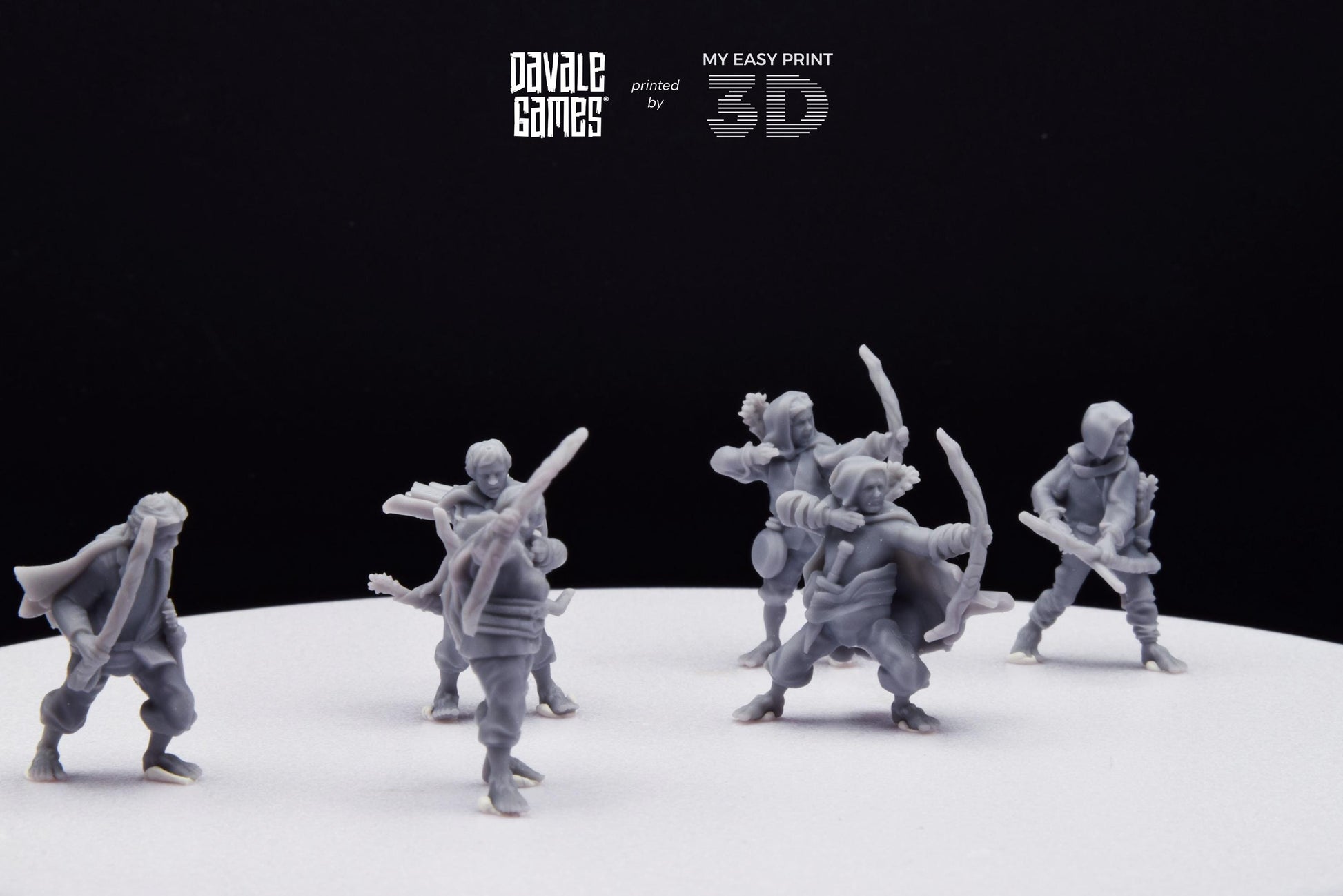 Halfmen Archer - Davale Games - 3D Printed with high quality resin for LOTR/D&D games