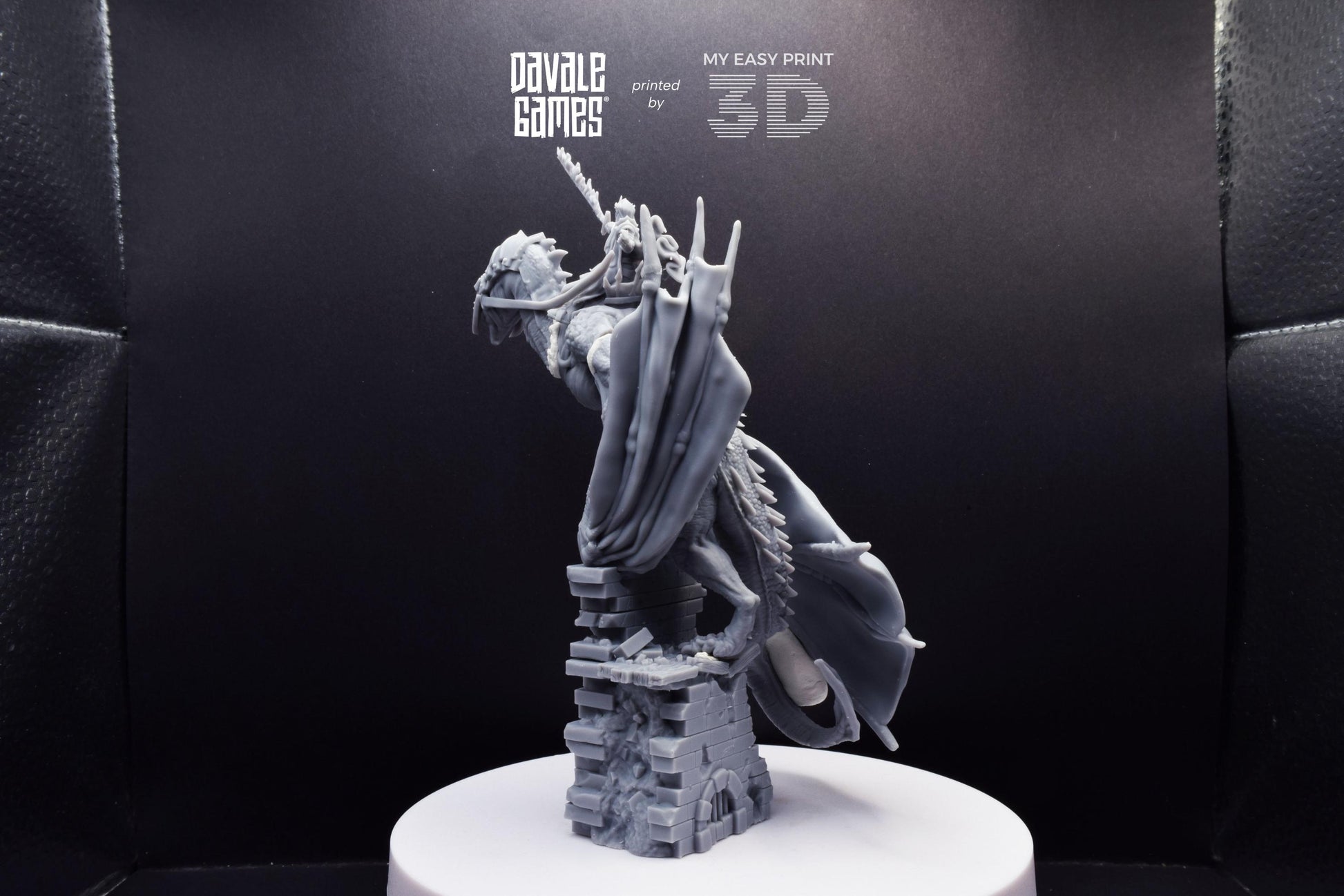 Wyvern with Dark Mage [Ver. 2] - Davale Games - 3D Printed with high quality resin for LOTR/D&D games