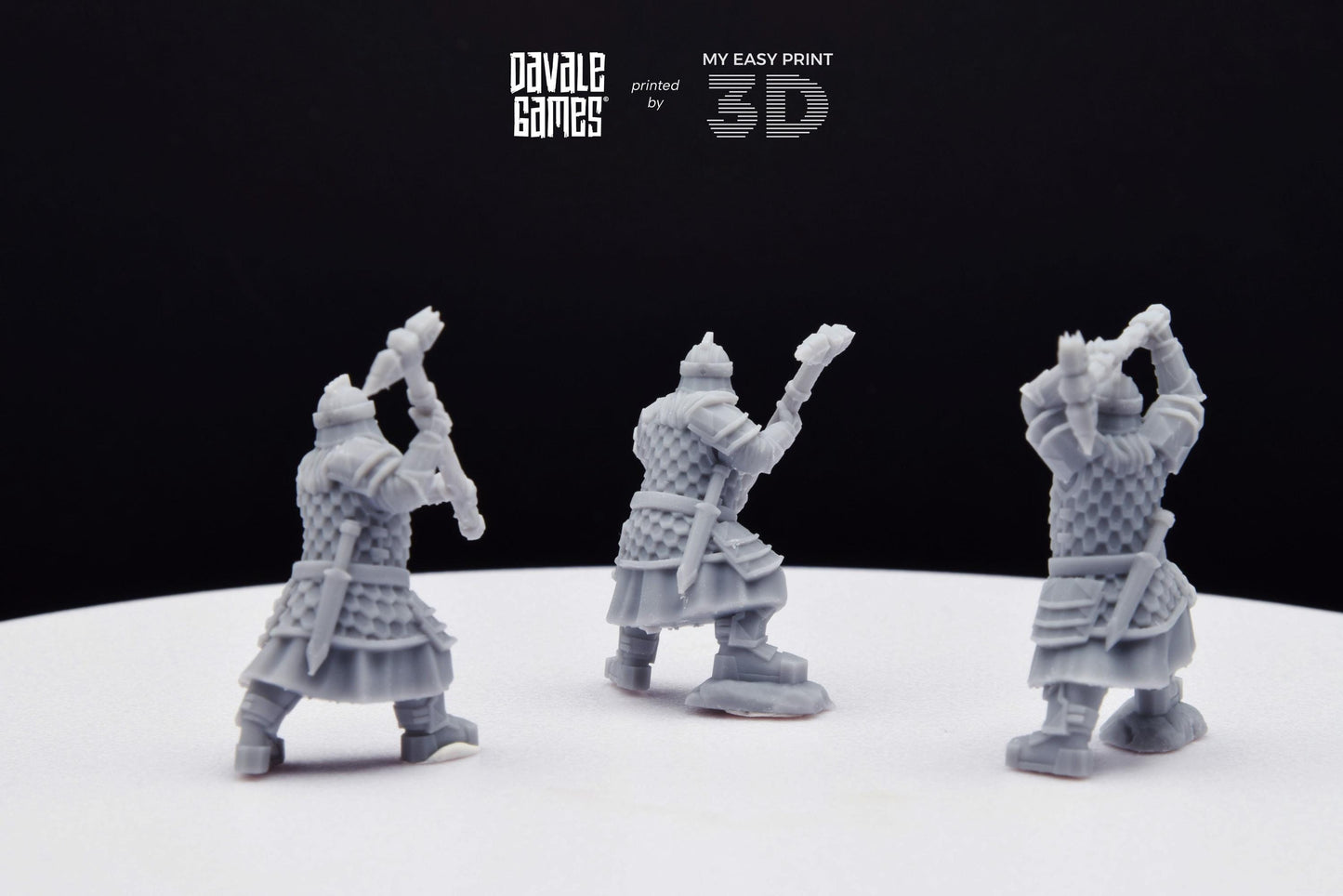 Silver Goat Dwarf with Hammer - Davale Games - 3D Printed with high quality resin for LOTR/D&D games