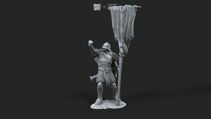 Blood-Handed Orc with Banner - Davale Games - 3D Printed with high quality resin for LOTR/D&D games