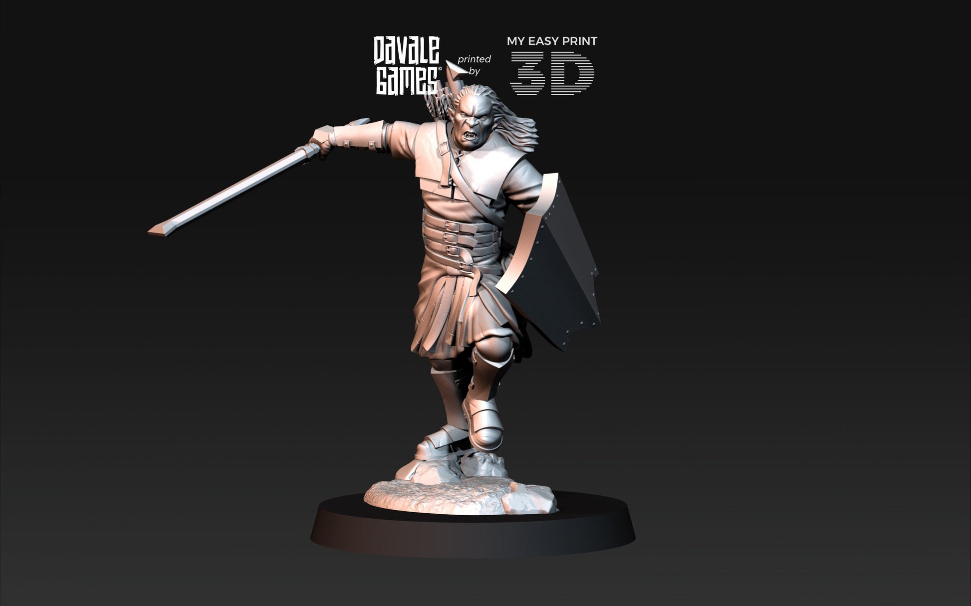 Outrider blood handed Main captain - Davale Games - 3D Printed with high quality resin for LOTR/D&D games