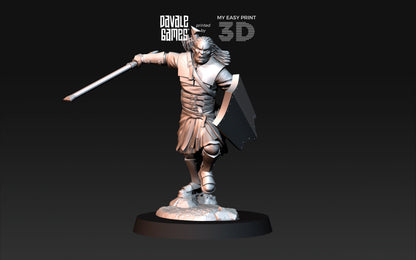Outrider blood handed Main captain - Davale Games - 3D Printed with high quality resin for LOTR/D&D games
