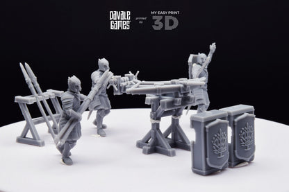 Grey Castle Rocket Launcher with Dotation - Davale Games - 3D Printed with high quality resin for LOTR/D&D games