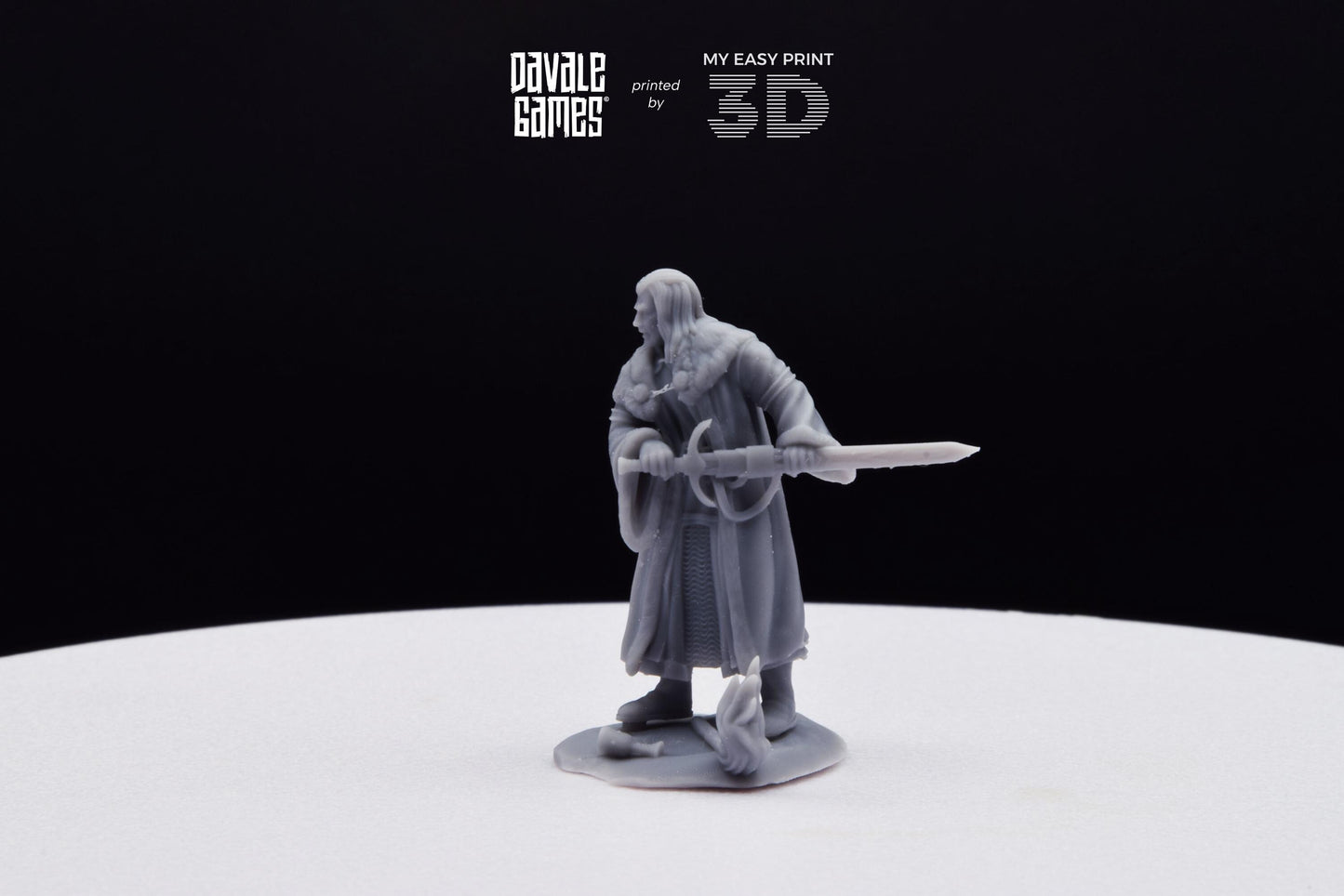 Enecthor Grey Castle Lieutenant - Davale Games - 3D Printed with high quality resin for LOTR/D&D games
