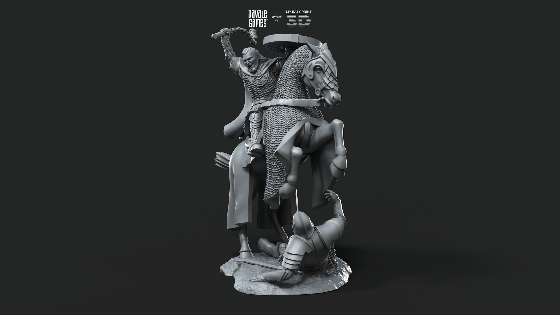 West Humans Hammer Sons Cavalry - Extra Poses - Mounted - Davale Games - 3D Printed with high quality resin for LOTR/D&D games