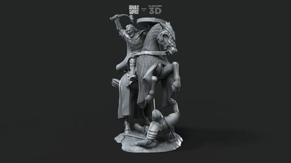West Humans Hammer Sons Cavalry - Extra Poses - Mounted - Davale Games - 3D Printed with high quality resin for LOTR/D&D games