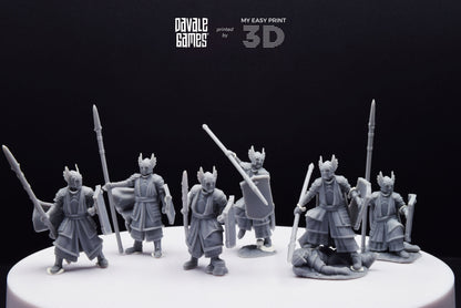 Guards of the Grey Tree - Foot - Grey Castle - Davale Games - 3D Printed with high quality resin for LOTR/D&D games