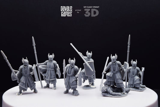 Guards of the Grey Tree - Foot - Grey Castle - Davale Games - 3D Printed with high quality resin for LOTR/D&D games