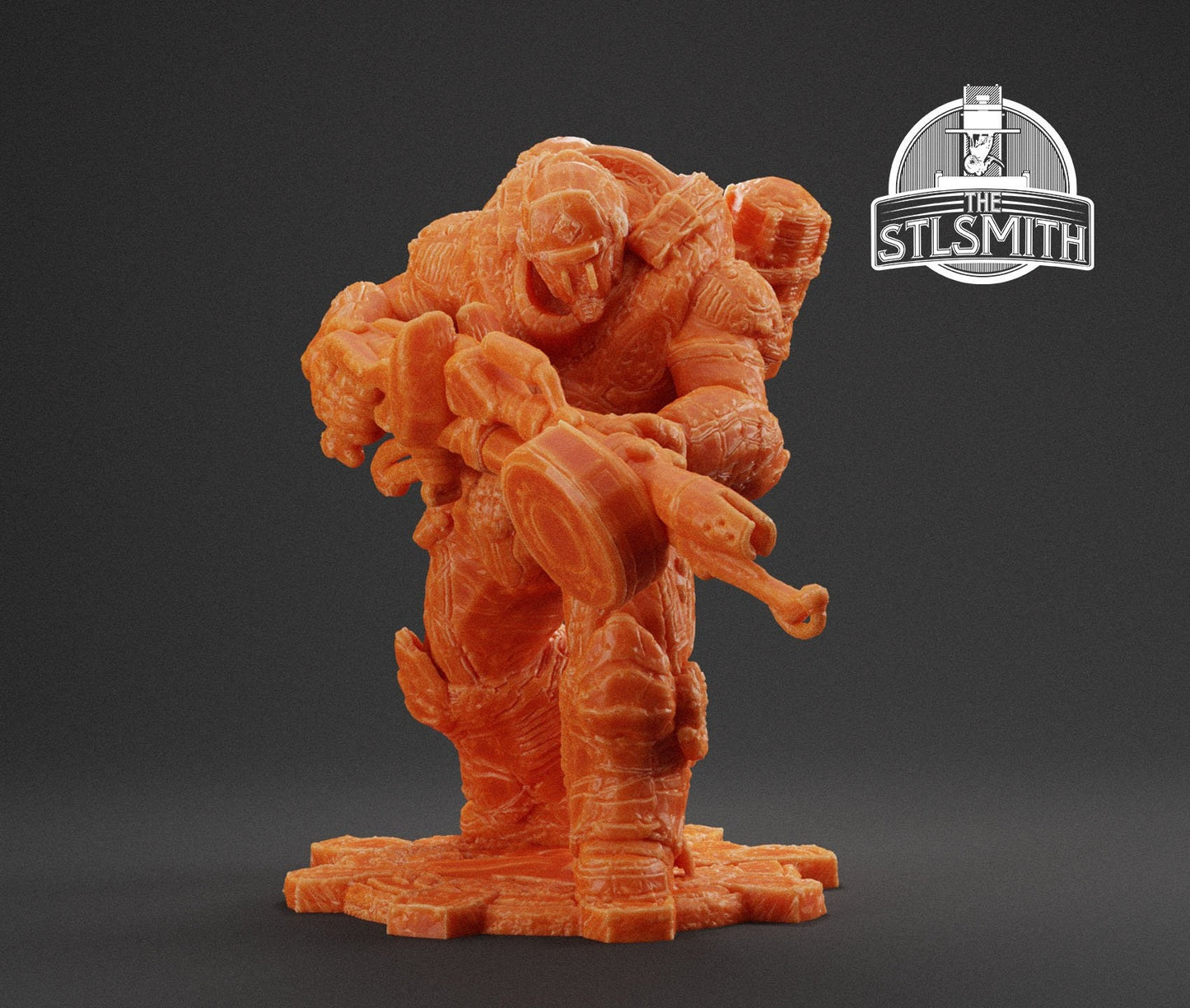 Gears Of War Boomer Flamer Ot Miniature - TheSTLSmith - 3D Printed with high quality resin for Skirmish/D&D games
